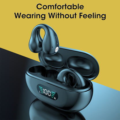 Wireless Bluetooth 5.3 Bone Conduction Sports Earbuds - Ear Clip