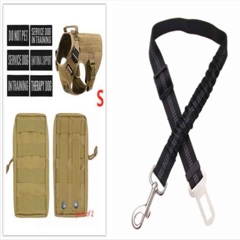 Military Tactical Dog Harness  Adjustable Pet Dog Back