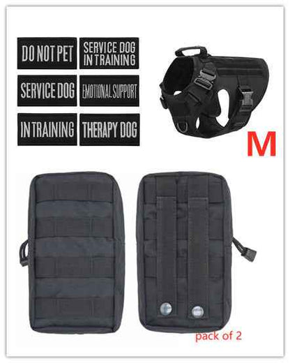 Military Tactical Dog Harness  Adjustable Pet Dog Back