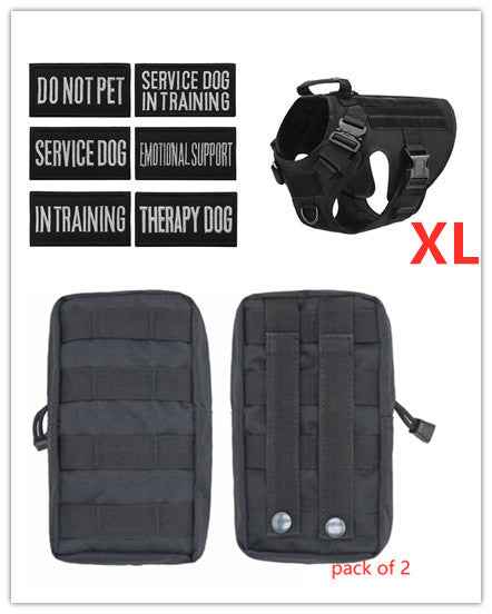 Military Tactical Dog Harness  Adjustable Pet Dog Back
