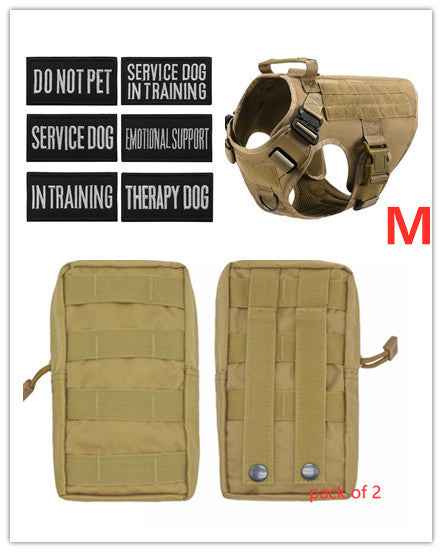 Military Tactical Dog Harness  Adjustable Pet Dog Back