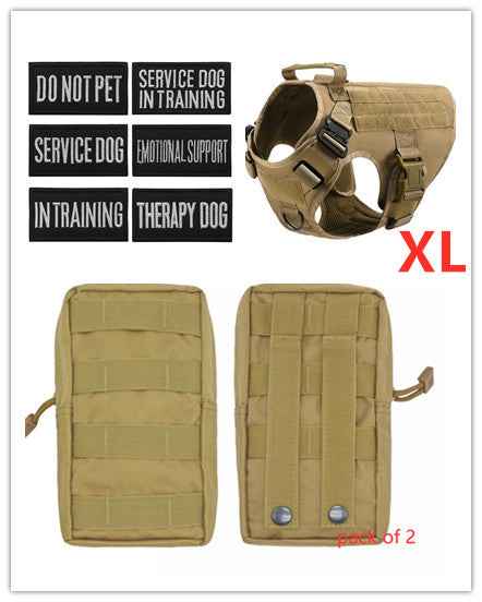 Military Tactical Dog Harness  Adjustable Pet Dog Back