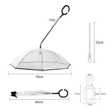 Adjustable Transparent Pet Umbrella for Dogs