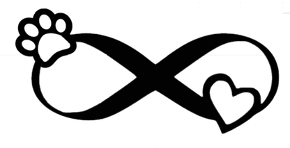 Infinity Paw Heart - Metal Wall Art