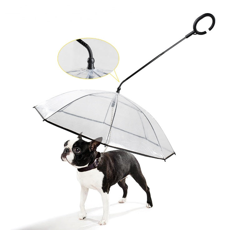 Adjustable Transparent Pet Umbrella for Dogs