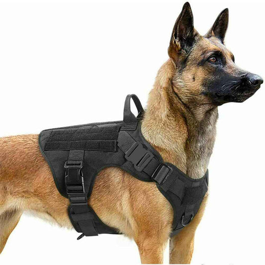Military Tactical Dog Harness  Adjustable Pet Dog Back