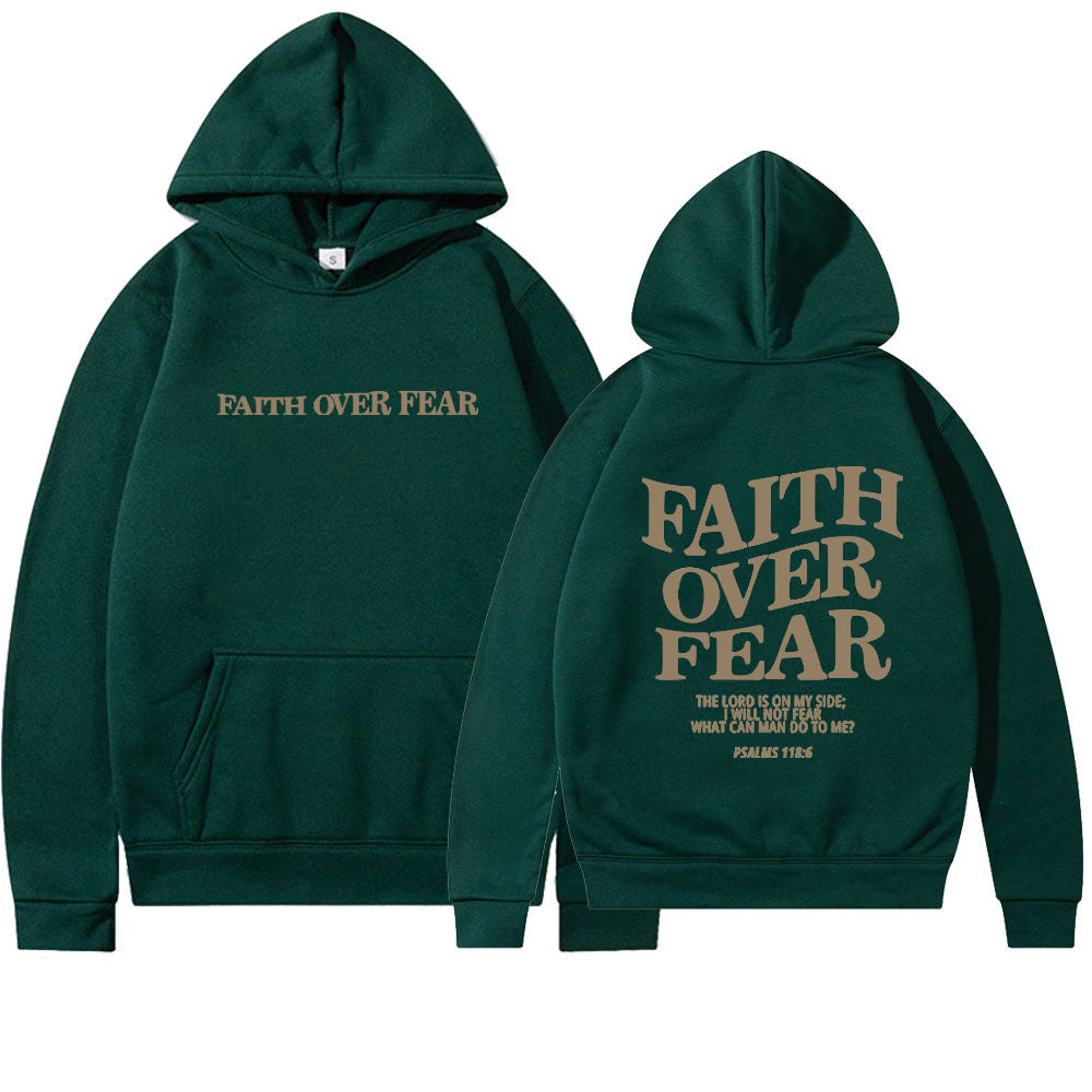 Faith Over Fear Christian Bible Verse Hoodie - Unisex