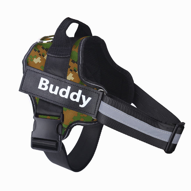 Custom Personalized Reflective Dog Vest Harness with Handle