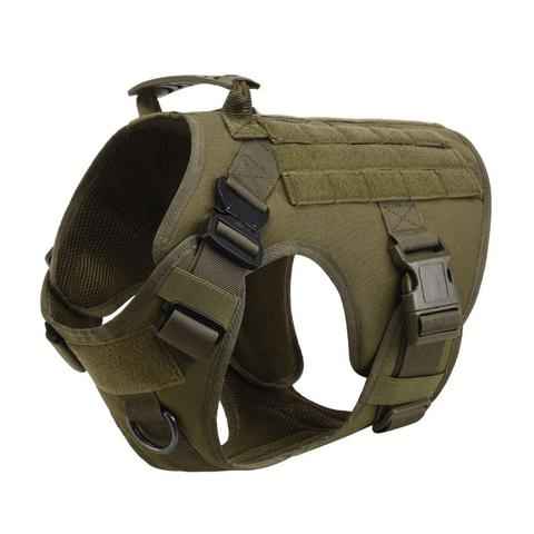 Military Tactical Dog Harness  Adjustable Pet Dog Back