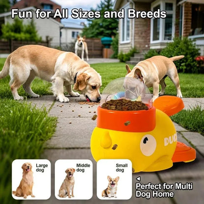 Cartoon Duck Design Anti-slip Interactive Dog Puzzle Feeder Pet Food Treat Dispenser Toys For Dog Training