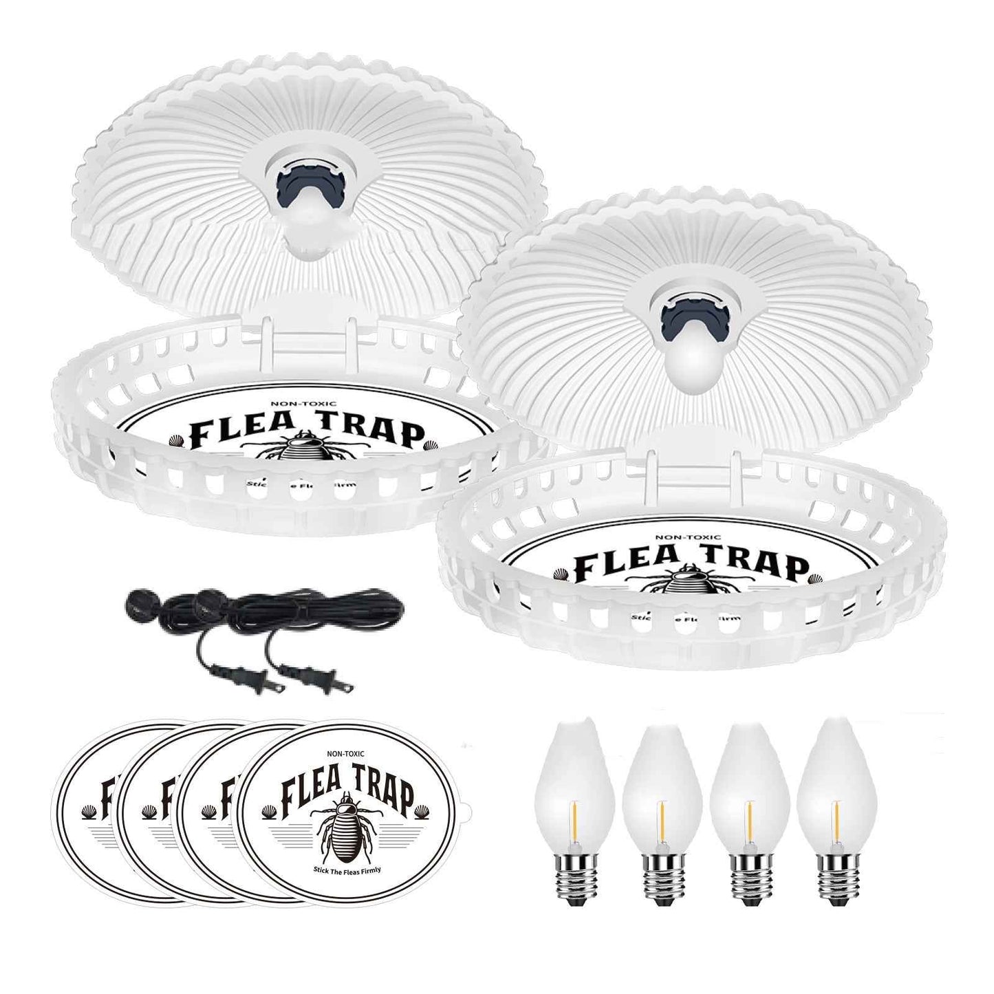 Pet Flea Trap Lamp | Shell Shape Indoor Flea Killer (2-Pack)