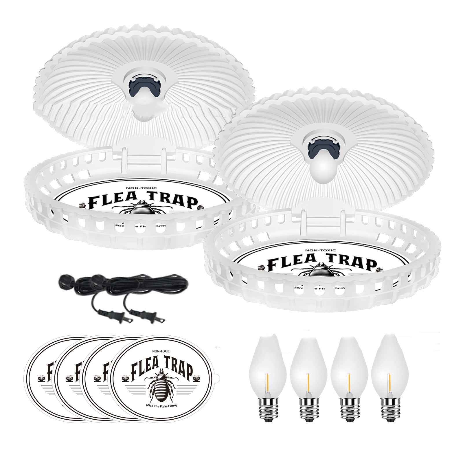 Pet Flea Trap Lamp | Shell Shape Indoor Flea Killer (2-Pack)