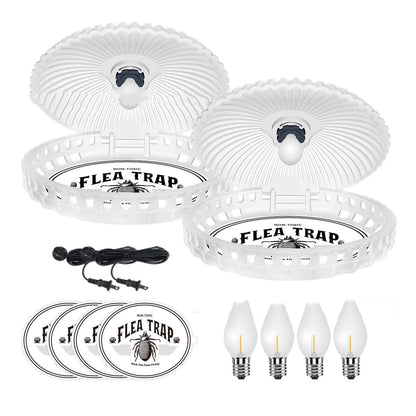 Pet Flea Trap Lamp | Shell Shape Indoor Flea Killer (2-Pack)