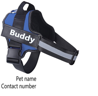 Custom Personalized Reflective Dog Vest Harness with Handle