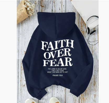 Faith Over Fear Christian Bible Verse Hoodie - Unisex