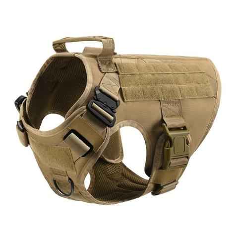Military Tactical Dog Harness  Adjustable Pet Dog Back