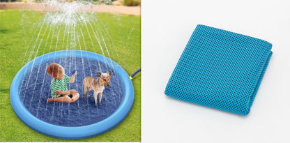 Non-Slip Splash Pad for Dogs & Kids | Outdoor Summer Water Play Mat