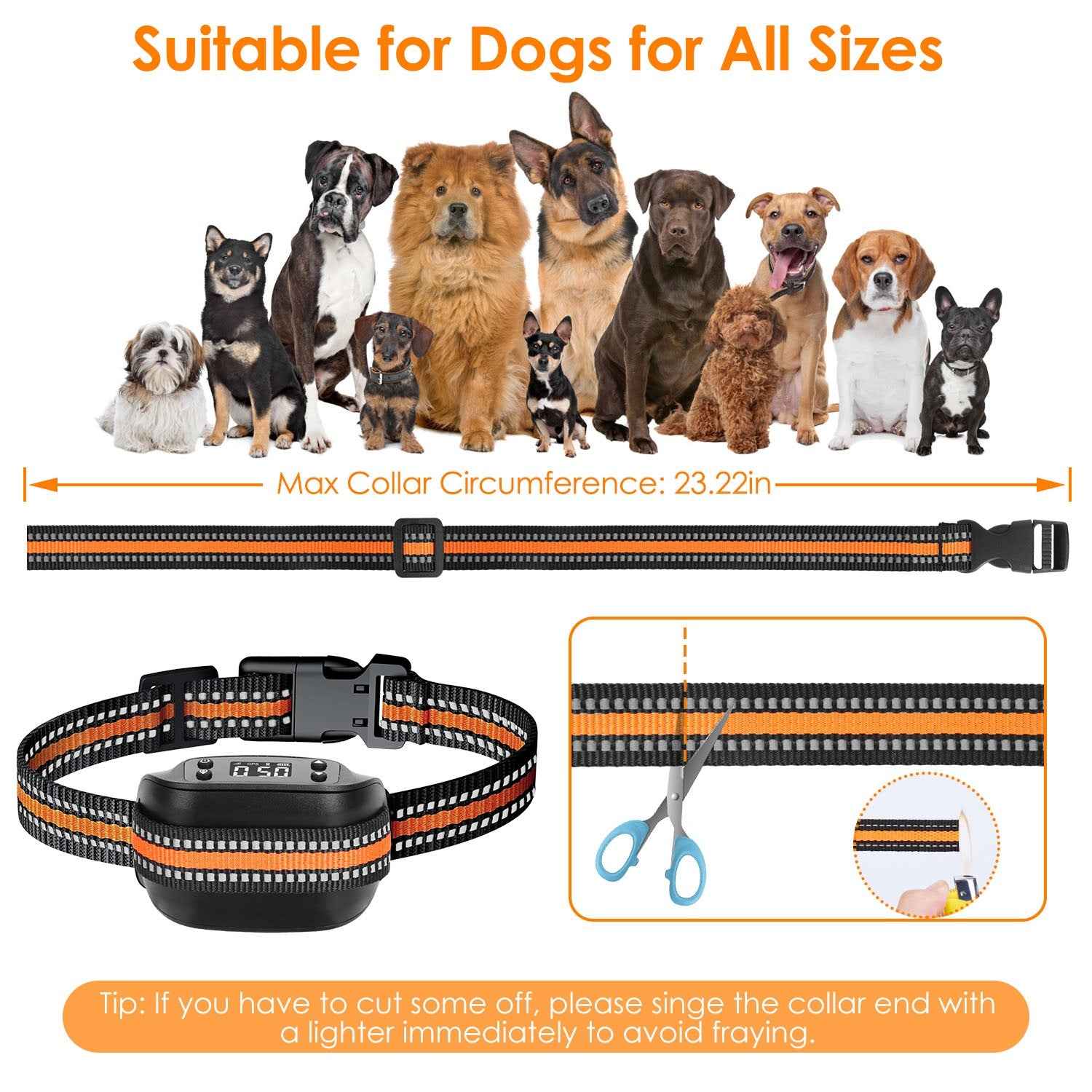 2 In 1 Waterproof Dog GPS Wireles, With 32-2887FT Radius, Fence Tracker Dog Collar