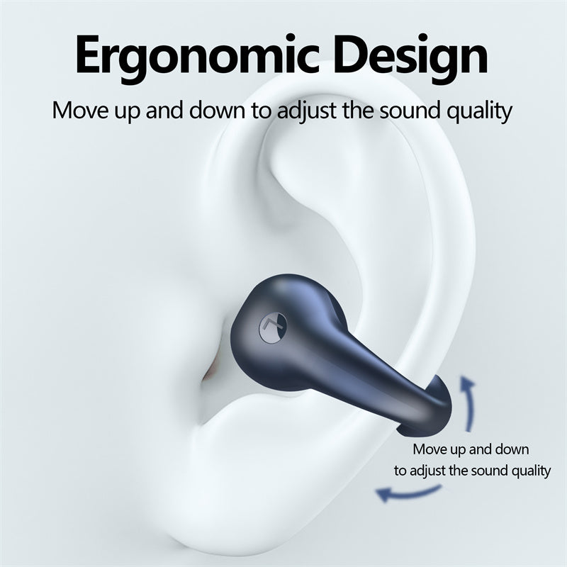 Wireless Bluetooth 5.3 Bone Conduction Sports Earbuds - Ear Clip
