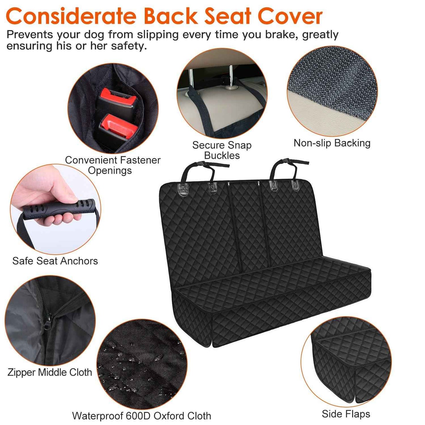 Dog Waterproof Scratchproof Car Truck SUV Rear Seat Protector