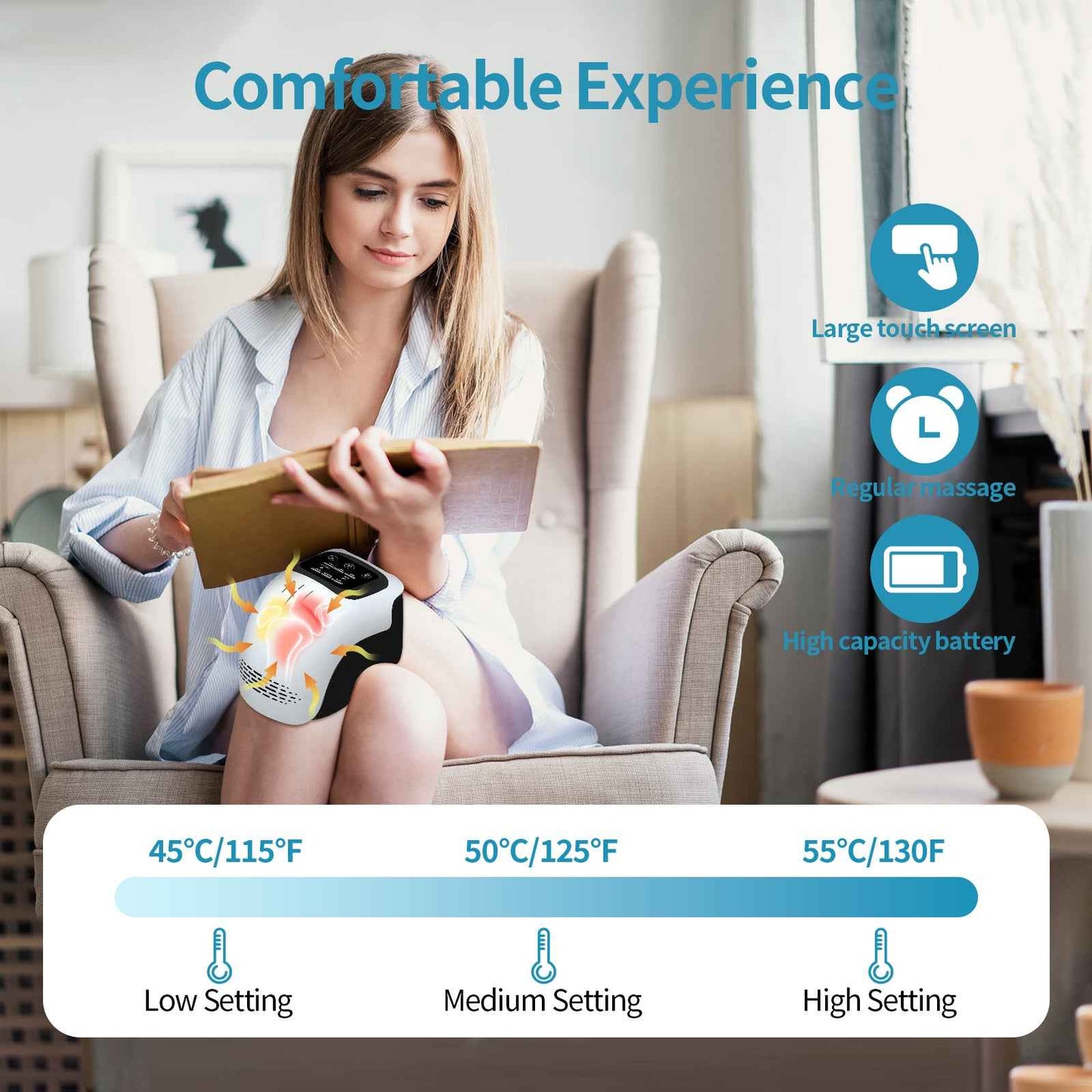 Multi-Functional Intelligent Rechargeable Home Knee Massager
