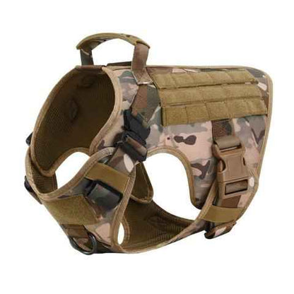 Military Tactical Dog Harness  Adjustable Pet Dog Back