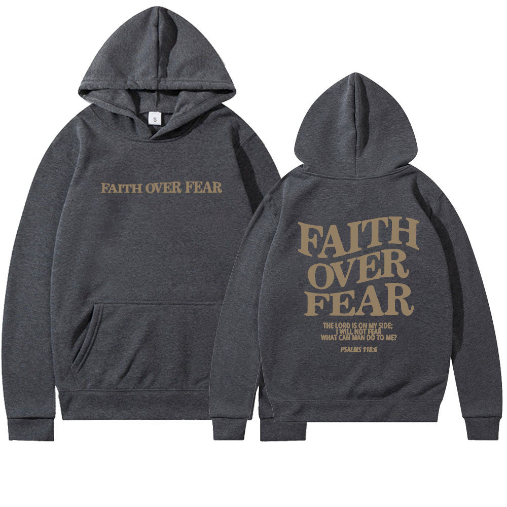 Faith Over Fear Christian Bible Verse Hoodie - Unisex