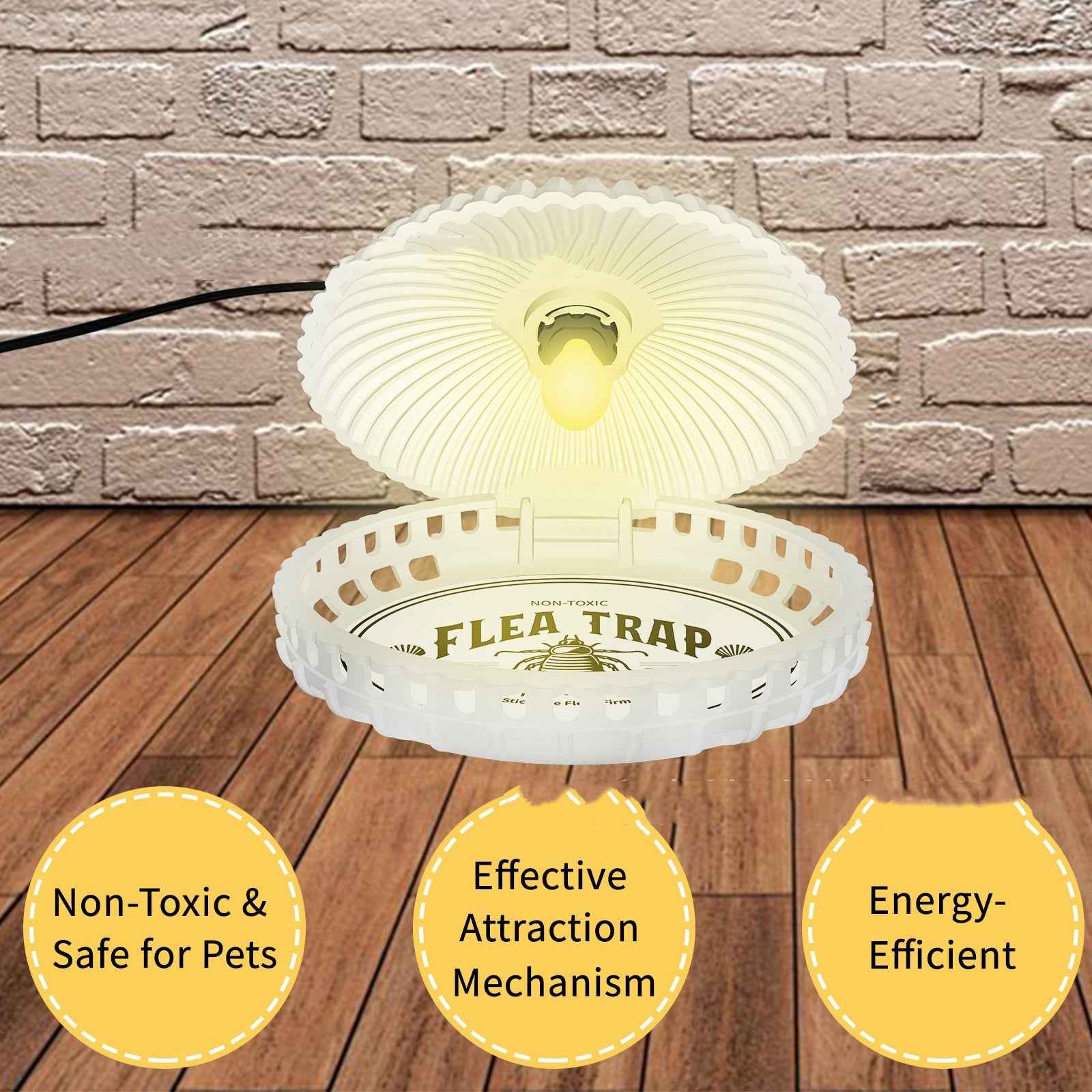 Pet Flea Trap Lamp | Shell Shape Indoor Flea Killer (2-Pack)