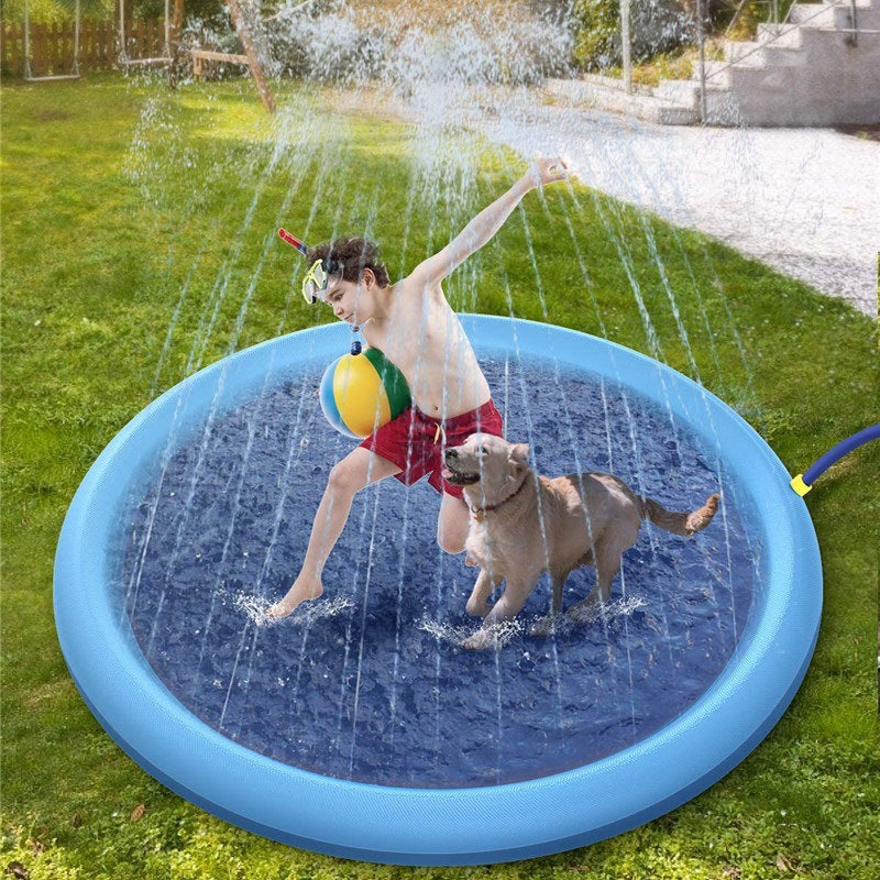 Non-Slip Splash Pad for Dogs & Kids | Outdoor Summer Water Play Mat
