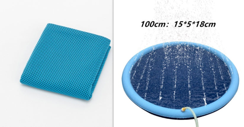 Non-Slip Splash Pad for Dogs & Kids | Outdoor Summer Water Play Mat
