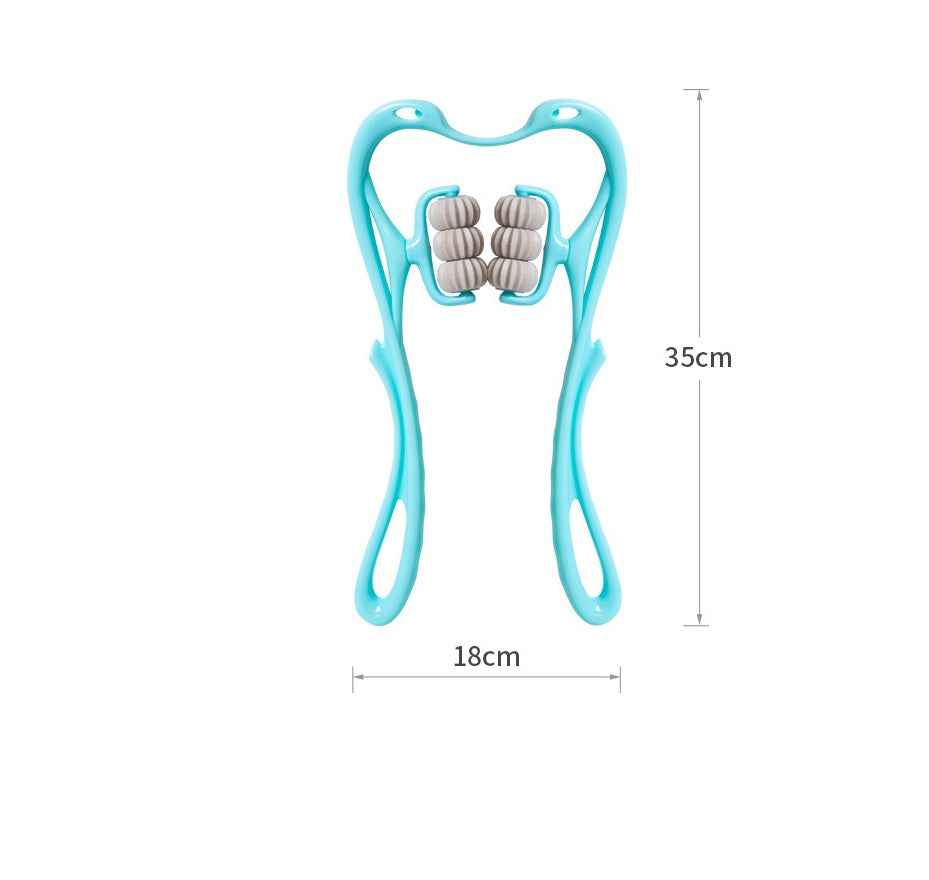 6-Wheel Neck & Shoulder Massager - Deep Tissue Muscle Relief Tool
