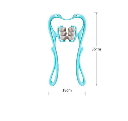 6-Wheel Neck & Shoulder Massager - Deep Tissue Muscle Relief Tool