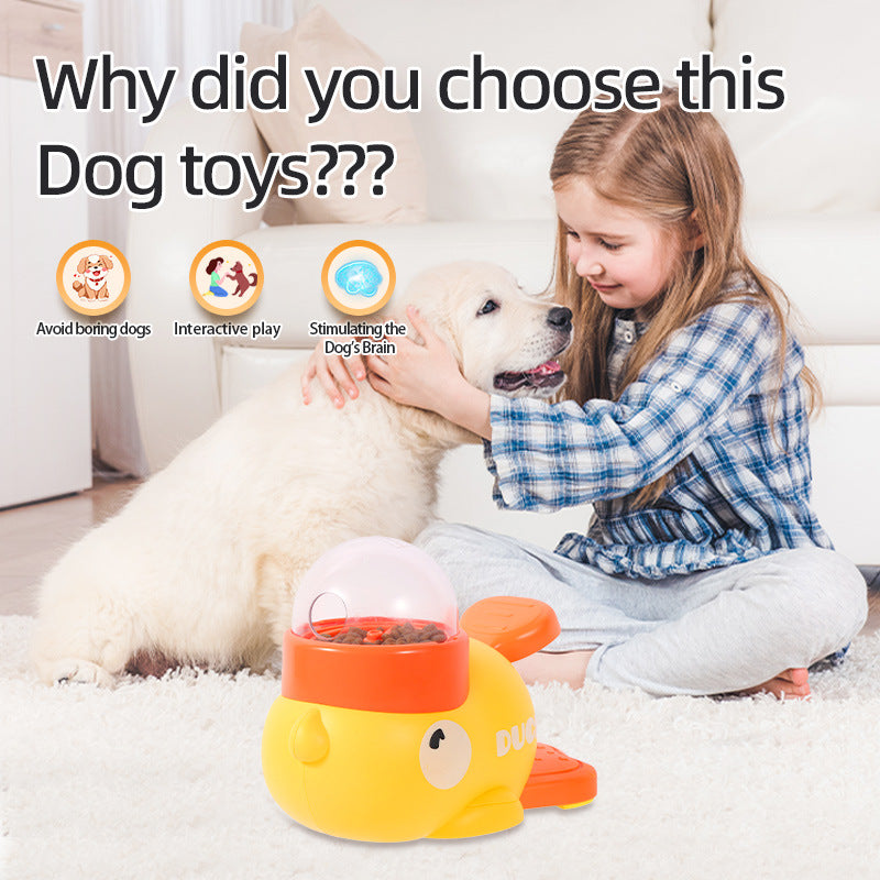 Cartoon Duck Design Anti-slip Interactive Dog Puzzle Feeder Pet Food Treat Dispenser Toys For Dog Training