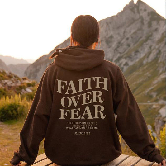 Faith Over Fear Christian Bible Verse Hoodie - Unisex