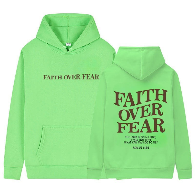 Faith Over Fear Christian Bible Verse Hoodie - Unisex