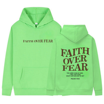 Faith Over Fear Christian Bible Verse Hoodie - Unisex