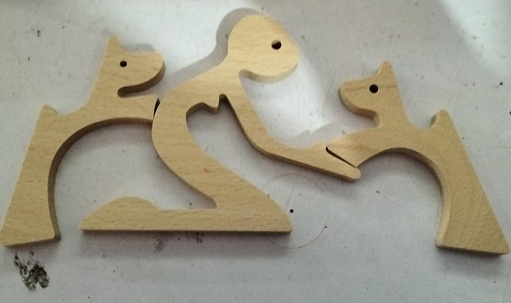 Handcrafted Wood Dog Sculpture | Man & Dog Home Decor Gift
