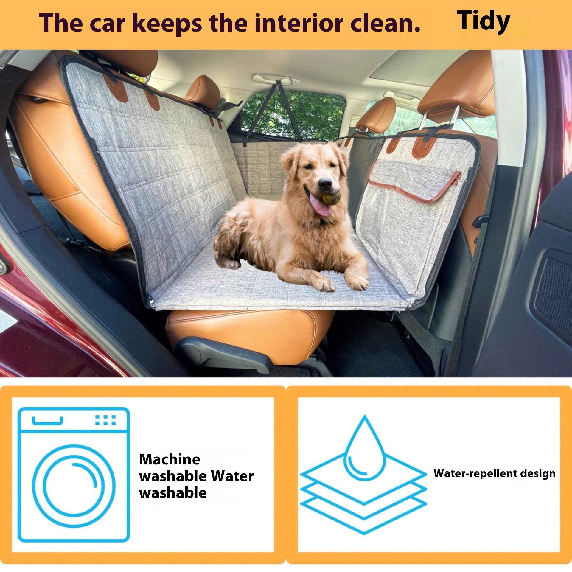 Rear Seat Pet Pad with Widened Support Plate Dog Bed