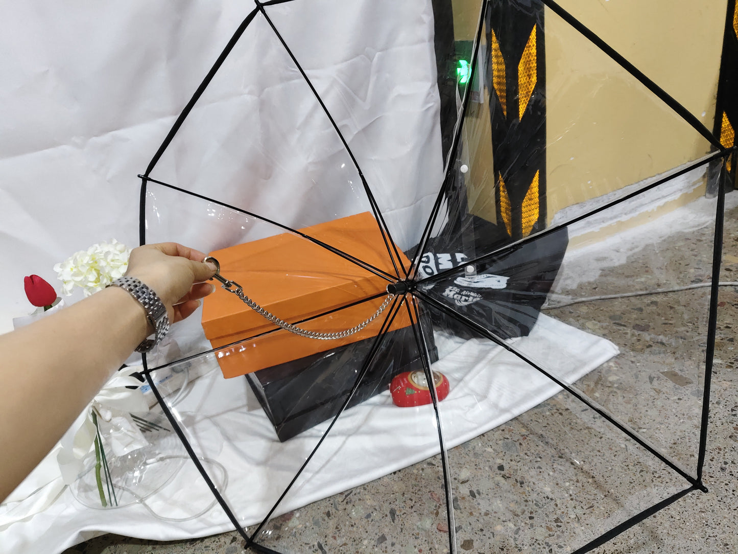 Adjustable Transparent Pet Umbrella for Dogs