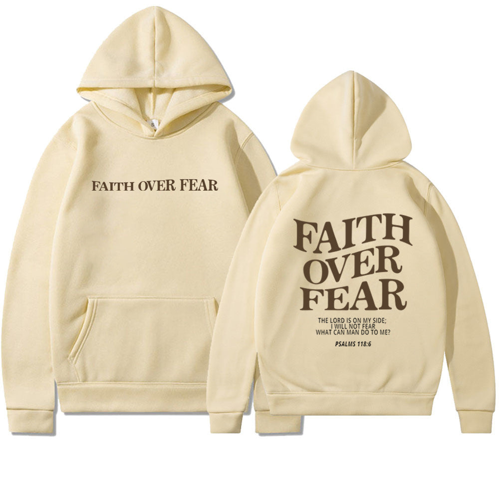 Faith Over Fear Christian Bible Verse Hoodie - Unisex