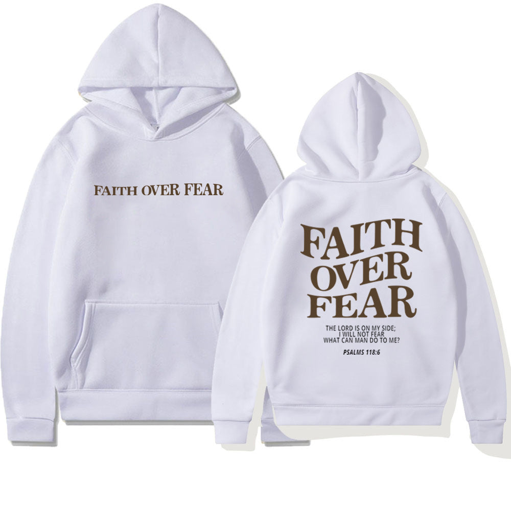 Faith Over Fear Christian Bible Verse Hoodie - Unisex