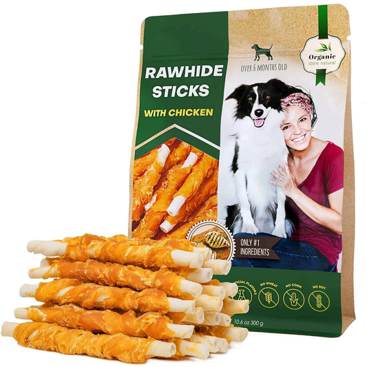 Chicken Wrapped Grain Free All Natural Dog Snack Sticks