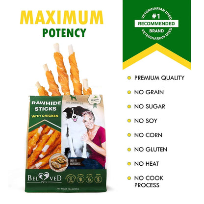 Chicken Wrapped Grain Free All Natural Dog Snack Sticks