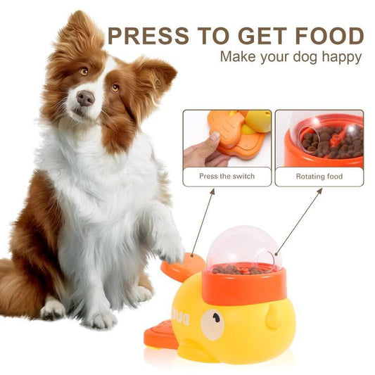 Cartoon Duck Design Anti-slip Interactive Dog Puzzle Feeder Pet Food Treat Dispenser Toys For Dog Training