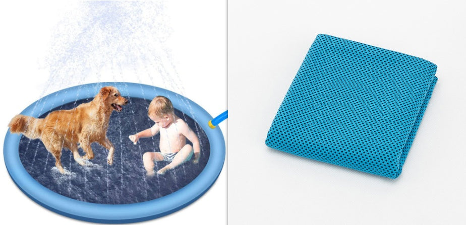 Non-Slip Splash Pad for Dogs & Kids | Outdoor Summer Water Play Mat