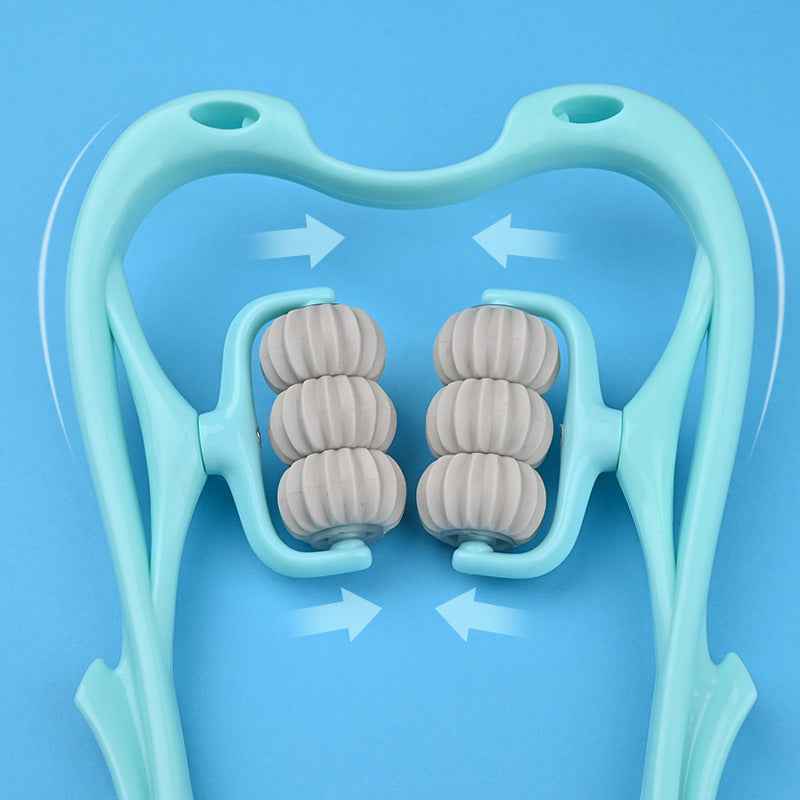 6-Wheel Neck & Shoulder Massager - Deep Tissue Muscle Relief Tool