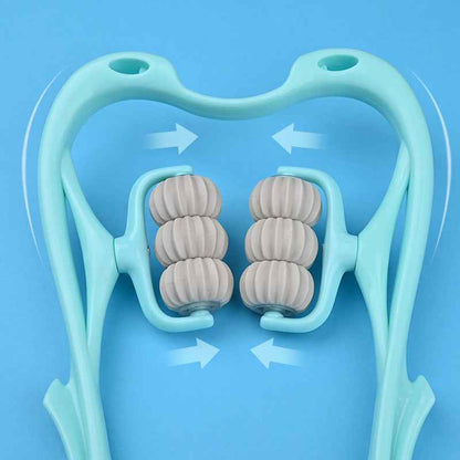 6-Wheel Neck & Shoulder Massager - Deep Tissue Muscle Relief Tool